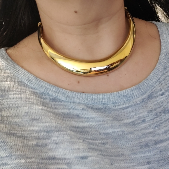 Vintage Oscar De La Renta Hinged Chocker Necklace - Picture 3 of 15